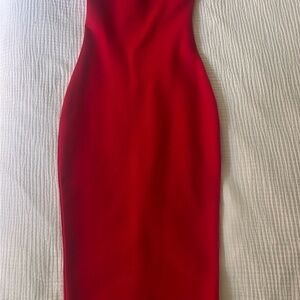 Superdown Strapless Scarlet Dress